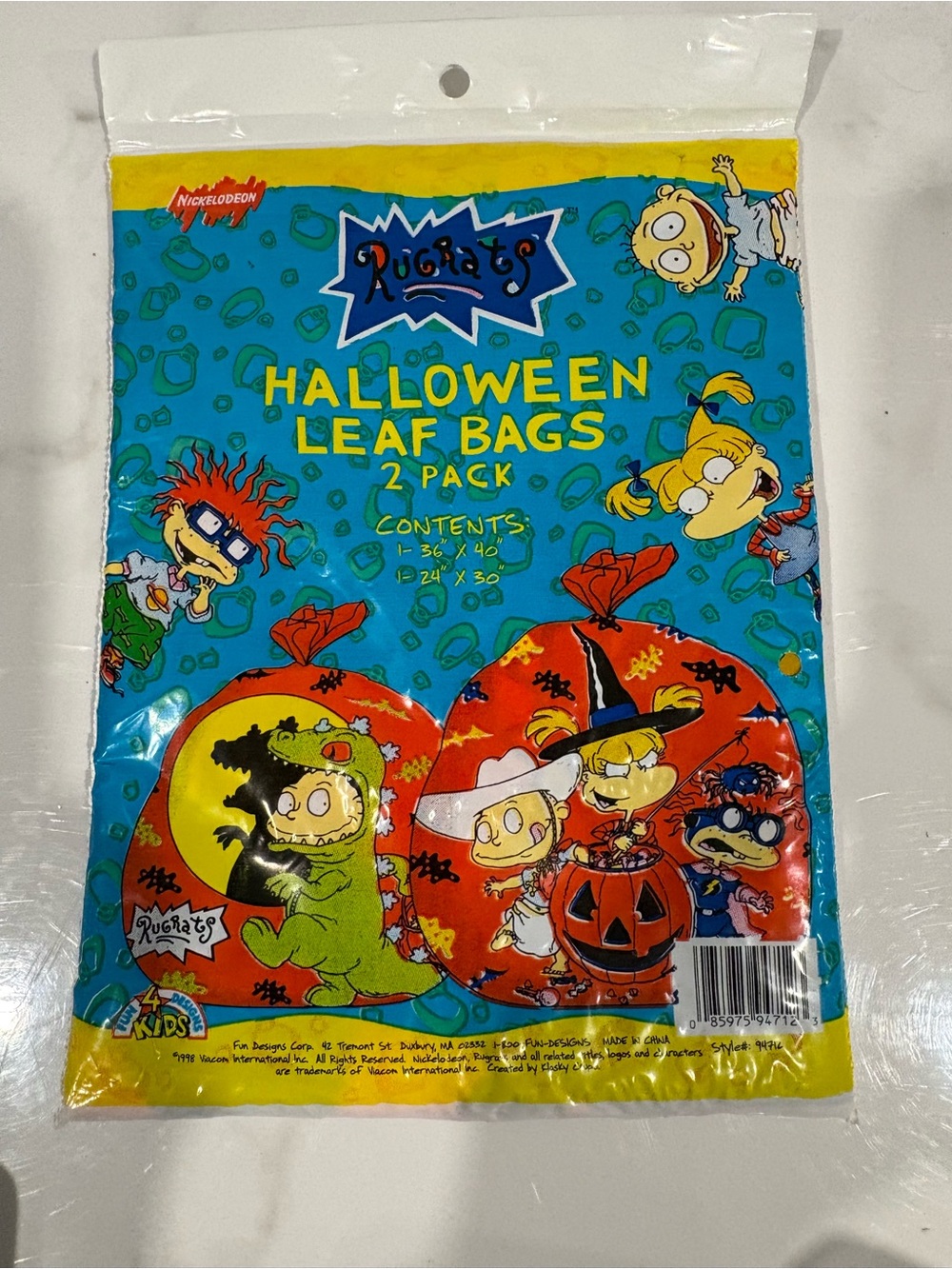 Nickelodeon RUGRATS Halloween Leaf Bags -  2-Pack - NOS - Lawn Decoration